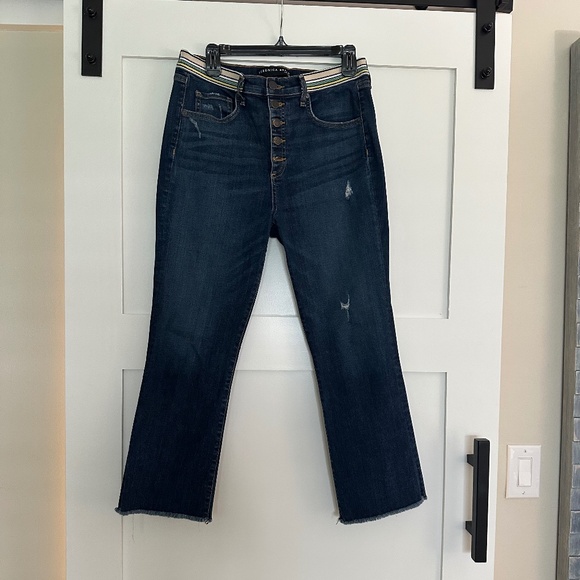 VERONICA BEARD Carolyn Baby Boot Jeans with Tux Striped Waistband 31 - Picture 5 of 9